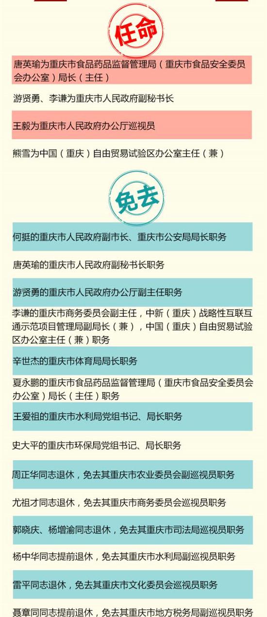 重庆最新人事任免及解析报告