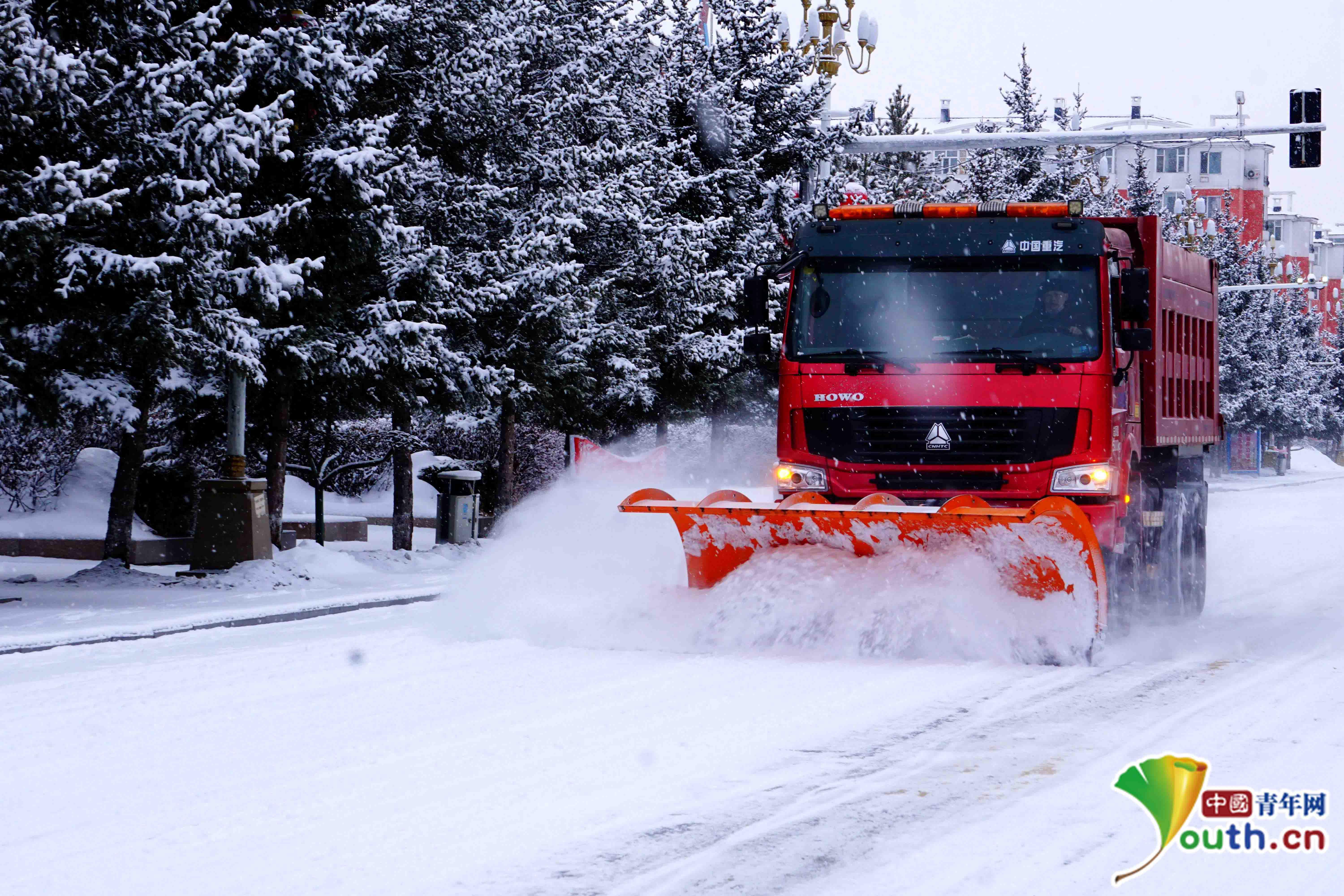 中国最北城市漠河降雪