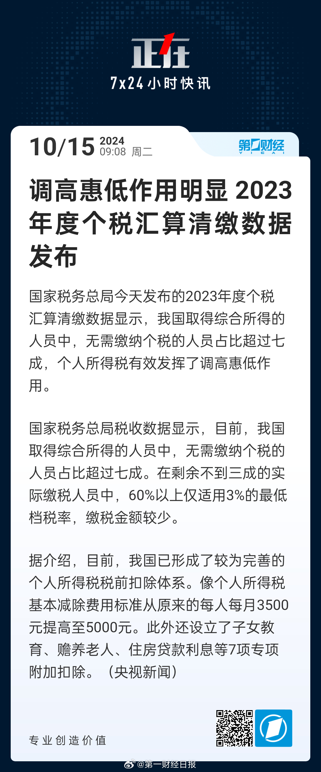 2023年度个税汇算清缴数据发布，引发社会深度思考